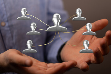 hierarchy connection team group digital
