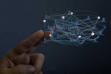 videoconference group of people talking in social network