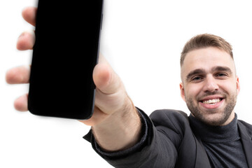 The guy is happy to buy a new phone