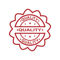 Quality round stamp icon vector
