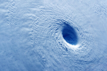 Big hurricane from space. Elements of this image were furnished by NASA. 