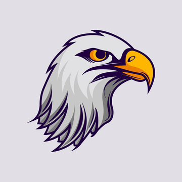 Eagle head mascot for logo gaming or e-sport