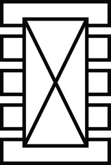 Packing Lines vector icon. Automatic packing conveyor line icon. linear style sign for mobile concept and web design. Conveyor belt with boxes outline vector icon. Symbol, logo illustration