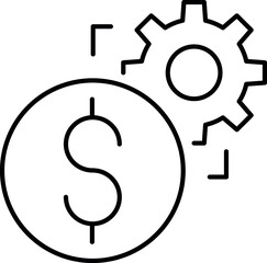 Cost Management icon vector. Money turnover flat icon vector image