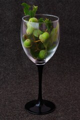 a glass of acorns 1