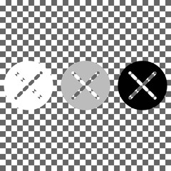 Delete, reject, cancel, or close mark thin line icon in black, grey, white. Graphic element. Trendy flat isolated symbol sign for: illustration, logo, mobile, app, design, web, ui, ux. Vector EPS 10