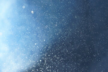 Background with blurred drops and gradient from blue to blue