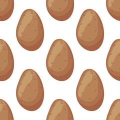 Potato seamless pattern. Raw vegetable. Hand drawn doodle vector sketch. Healthy food. Vegetarian product. Vegan menu