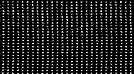 Rough, irregular texture composed of monochrome geometric elements. Overlay distressed grunge background. Abstract vector illustration. Isolated on white background. EPS10