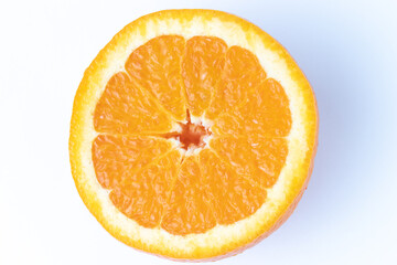 slice of orange isolated on white