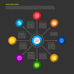 Circle vector infographics success business template