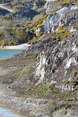An abandoned China Clay Quarry on St Austell Cornwall