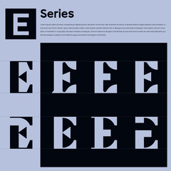 Letter E logo icon design vector element