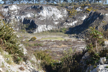 An abandoned China Clay quarry in St Austell Cornwall