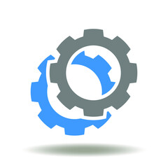 Gear mechanism vector illustration. Cog wheels symbol.