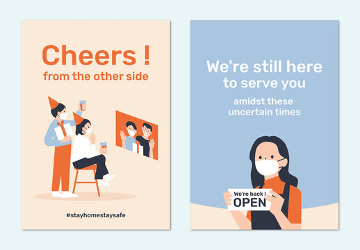 Coronavirus New Normal Poster Layout