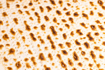 background texture matzah, unleavened bread. Matzo top view