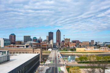 Aerial View of Downtown Des Moines During Daytime