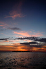 Fototapeta na wymiar A beautiful sunset on the sea