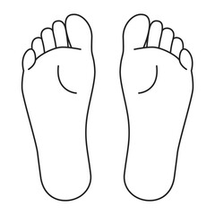 Barefoot isolated vector illustration. 