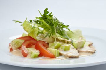 salad with chicken and vegetables
