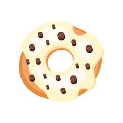 Glazed donut. Vector illustration isolated on a white background.