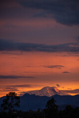 Chimborazo Volcano, Ecuador at sunset