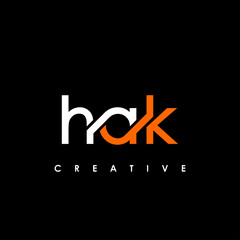 HAK Letter Initial Logo Design Template Vector Illustration - obrazy, fototapety, plakaty