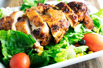 grilled chicken with vegetables