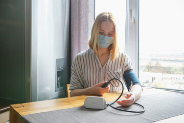 Online Medical insurance. telemedicine, telehealth,patient enters into a contract policy for medical care online, remotely. Medicine online in coronavirus covid 19, lockdown, quarantine.vaccination