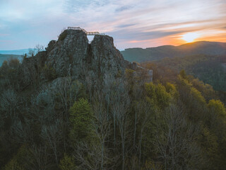 sunset in the mountains