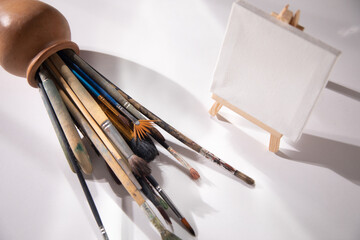 Artistic equipment in a artist studio