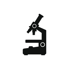 Microscope flat icon isolated on white background. Vector illustration