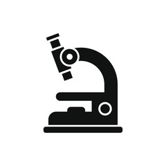 Microscope flat icon isolated on white background. Vector illustration