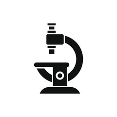 Microscope flat icon isolated on white background. Vector illustration