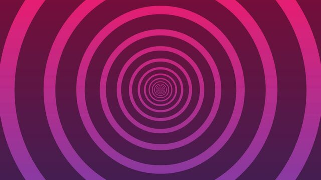 Abstract round loop infinite animation fx for video opening title 4k animation of  circle  with gradient background glowing pink and purple