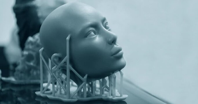 Objects photopolymer printed on stereolithography 3D printer,