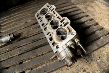 repair and milling of the engine timing head