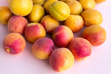 Fresh apricot fruits as a background