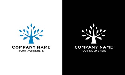 Abstract elegant tree flower  logo icon vector design. 