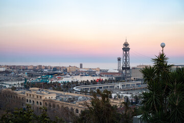 Barcelona Port Skyline
