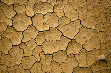 Suelo árido y agrietado por degradación - textura