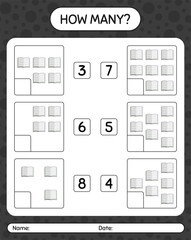 How many counting game with quran. worksheet for preschool kids, kids activity sheet, printable worksheet