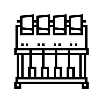 recommend clip art: industrial embroidery machine line icon vector. industrial embroidery machine sign. isolated contour symbol black illustration