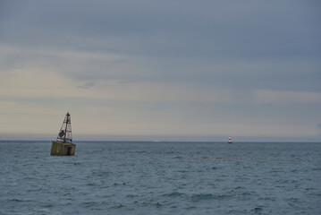 Lake Michigan on calm day from Chicago