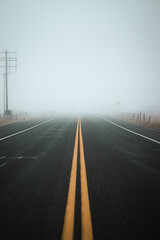road in fog
