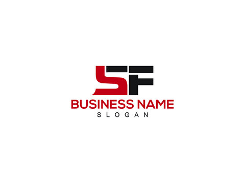 SF Letter Logo, sf logo image vector for business