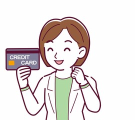 Young woman in a lab coat