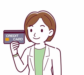 Young woman in a lab coat