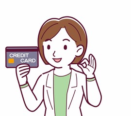 Young woman in a lab coat